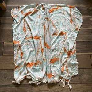 Lush || Tie Dye Tassel Robe Swim Cover Up